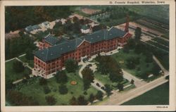 St. Francis Hospital, Waterloo, Iowa - Aerial View Postcard