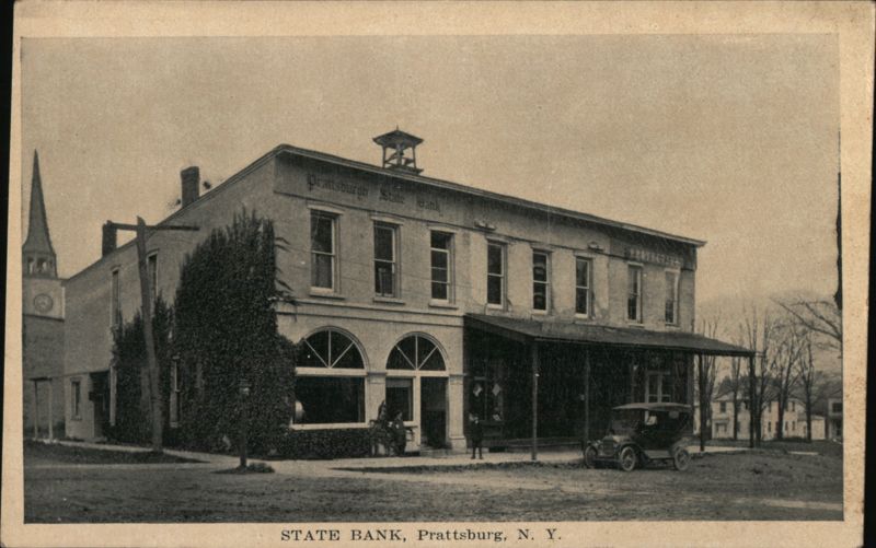 State Bank and Church, Prattsburg, NY New York