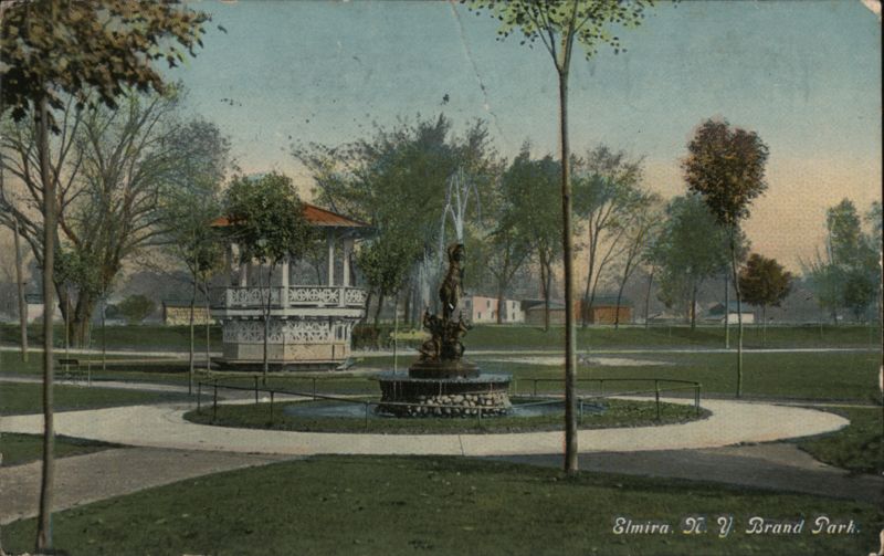 Brand Park Fountain and Gazebo, Elmira, NY New York