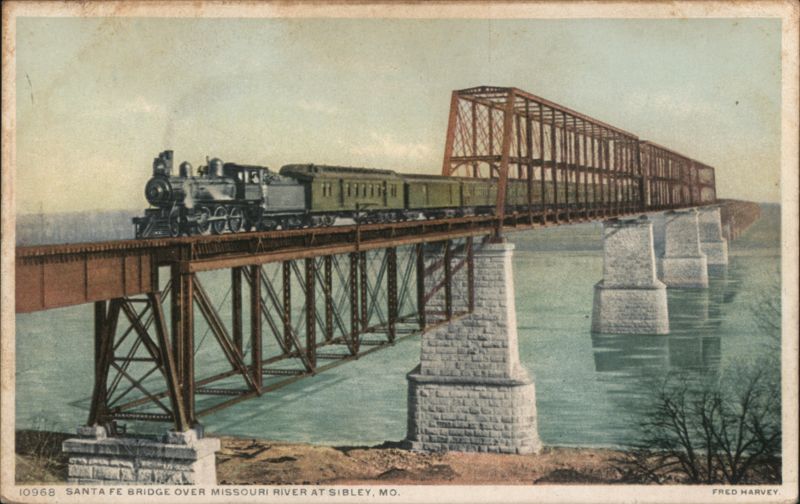 Santa Fe Bridge over Missouri River at Sibley, MO
