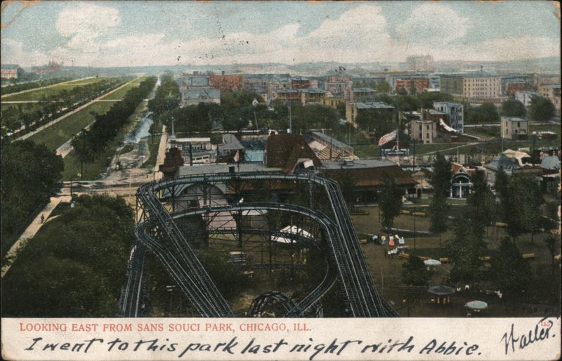 Looking East from Sans Souci Park, Chicago, IL Illinois
