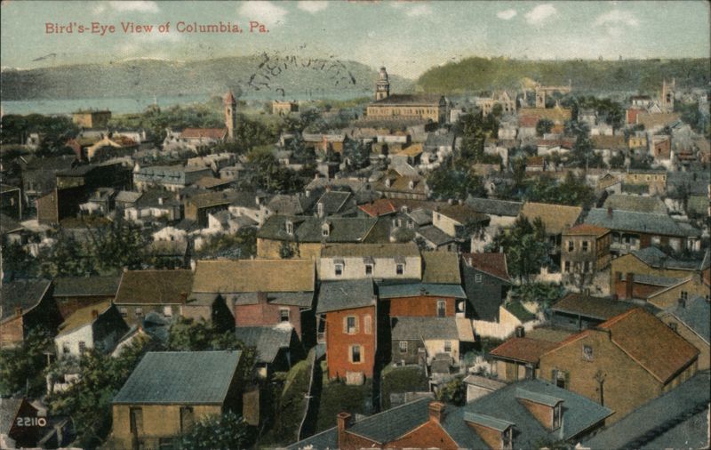Bird's-Eye View of Columbia, PA Pennsylvania