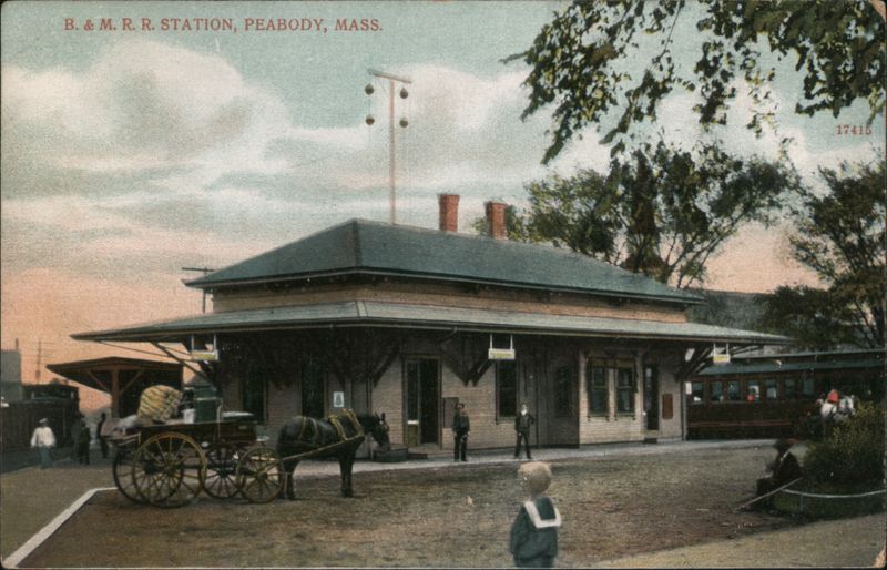 B. & M. R. R. Station, Peabody, Mass. Massachusetts