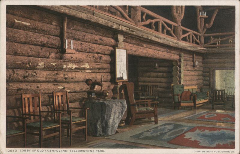 Lobby of Old Faithful Inn, Yellowstone Park Yellowstone National Park
