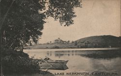 Lake Nepahwin with Lakeside Building, Canton, PA Postcard