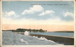 Breakwater & Point Charles, Great Sodus Bay Postcard