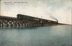 Lucin Cut-Off Trestle, Great Salt Lake, UT Postcard