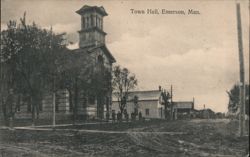 Town Hall, Emerson, MB Postcard
