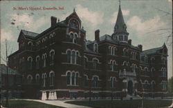 St. Mary's Hospital, Evansville, Indiana Postcard