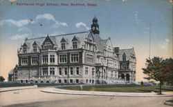 Fairhaven High School, New Bedford, MA Postcard
