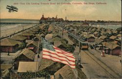 Tent City Looking Towards Hotel del Coronado, Coronado Postcard
