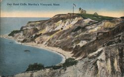 Gay Head Cliffs, Martha's Vineyard, Mass. Postcard