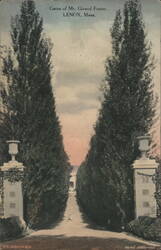 Gates of Mr. Giraud Foster, Lenox, MA Postcard