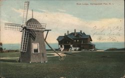Windmill and Rock Ledge House at Narragansett Pier, RI Postcard