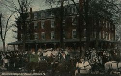 Allentown College for Women with Horse-Drawn Carriages Postcard