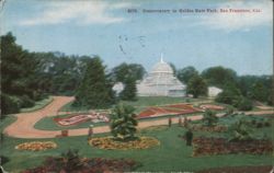 Conservatory in Golden Gate Park, San Francisco Postcard