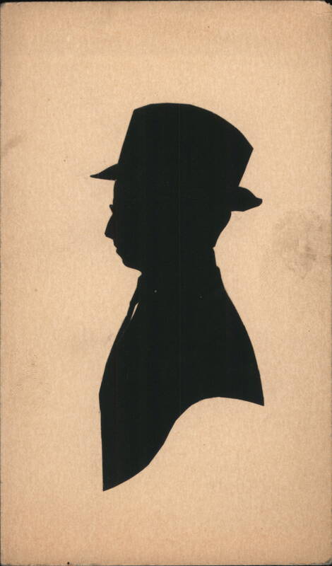 Man in Hat Profile Silhouette Silhouettes
