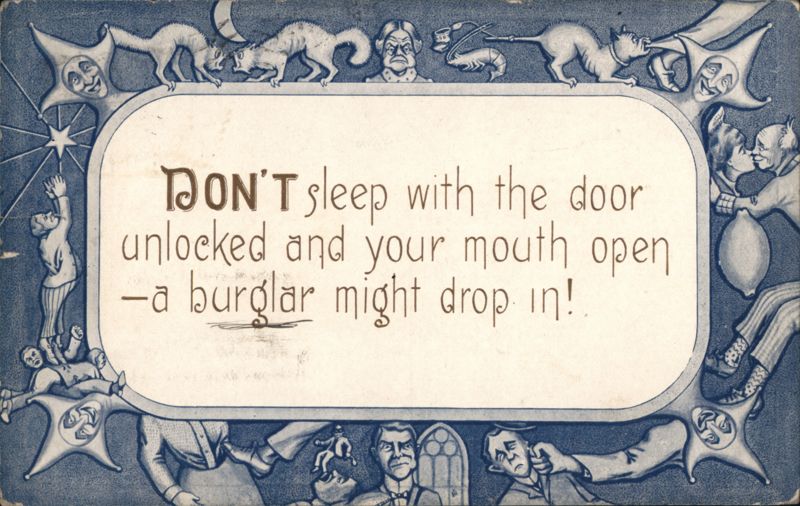 Comic Warning: Don't Sleep with Door Unlocked, Burglar Might Drop In