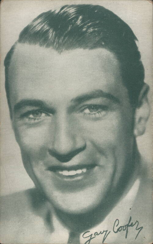 Gary Cooper Smiling Headshot and Filmography Actors