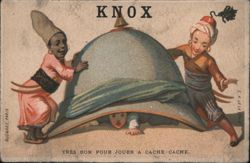 KNOX The Hatter's Hide-and-Seek with Large Hat and Figures Trade Card
