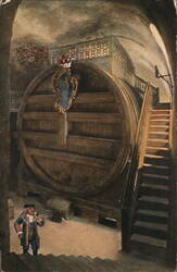 The Great Heidelberg Tun with Perkeo in Cellar, Heidelberg Postcard