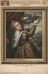 Titian's Daughter Lavinia Painting, Berliner Museum, Classic Paintings Series Postcard