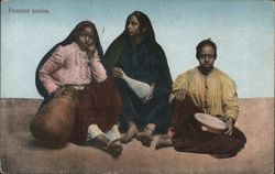 Three Arab Women in Traditional Attire Postcard