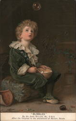 Bubbles Painting by Millais for Pears' Soap Postcard