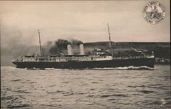 NEW TURBINE S.S. 'PRINCESS MAUD' Larne and Stranraer Service Postcard