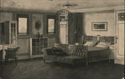SS Imperator Imperial Suite Bedroom, Hamburg-America Line Postcard