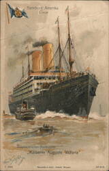 Hamburg-Amerika Line Steamship Kaiserin Auguste Victoria Postcard