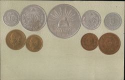 Mexican Coins Collection - Early 1900s Denominations Postcard