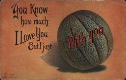 I Love You With You Melon Pun Postcard