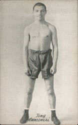 Tony Canzoneri, Champion Boxer Portrait Arcade Card