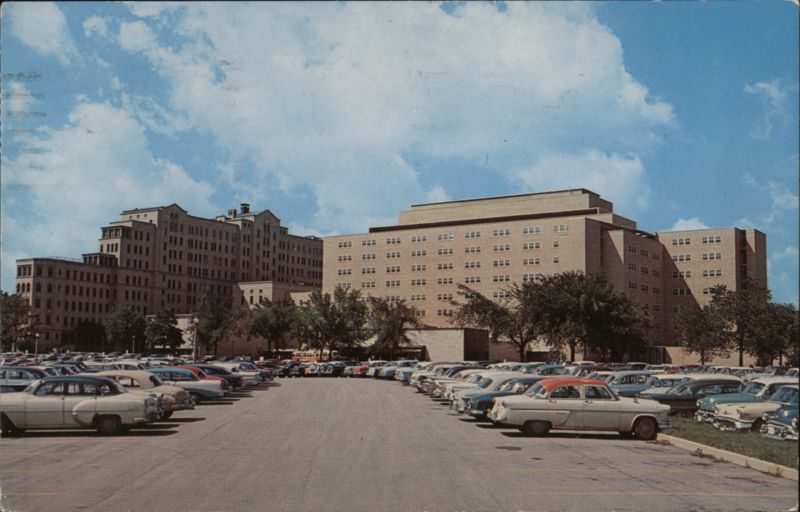 Milwaukee County Hospital, Large Buildings & Parking Lot Wisconsin