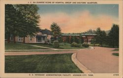 U.S. Veterans' Hospital & Doctors' Quarters, Sunrise Postcard