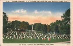National Cemetery, U. S. Veterans Administration Home Postcard