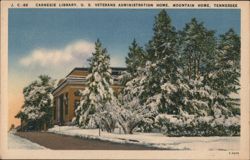 Carnegie Library, U. S. Veterans Administration Home Postcard