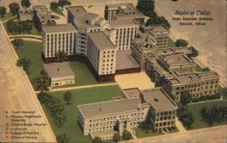 Baylor Hospital Campus Map, Dallas, Texas Postcard