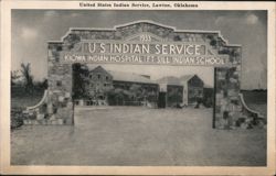 US Indian Service Archway, Kiowa Indian Hospital Postcard