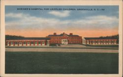 Shriner's Hospital for Crippled Children, Greenville, SC Postcard
