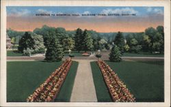Entrance to Memorial Hall, Soldiers' Home, Dayton Postcard