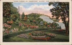 Flower Gardens & Conservatory, Soldiers' Home Postcard