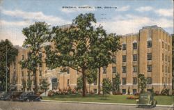 Memorial Hospital, Lima, Ohio Postcard