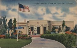 Civic Center U.S.O. Club Service Men's Center Postcard