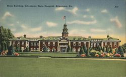 Main Building, Allentown State Hospital Postcard
