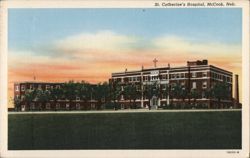 St. Catherine's Hospital Building with Cross Postcard