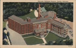 Nebraska Methodist Hospital, Omaha, NE Aerial View Postcard