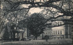 Entrance, Thayer Building, N. H. State Hospital Postcard