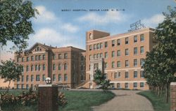 Mercy Hospital, Devils Lake, North Dakota Postcard